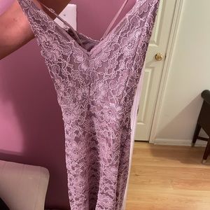 Mauve/pink lace dress with spaghetti strap